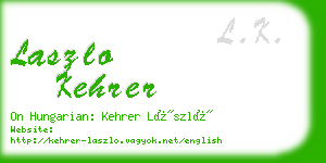 laszlo kehrer business card
